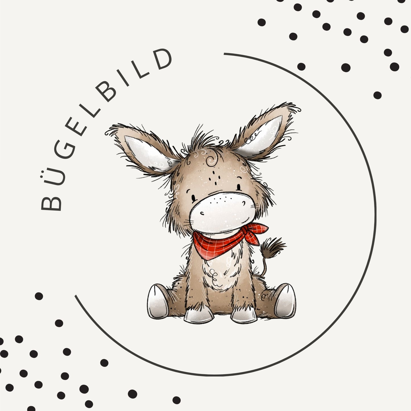 Bügelbild Kleines Eselchen 1 – Süßes Esel Motiv für Kinderkleidung