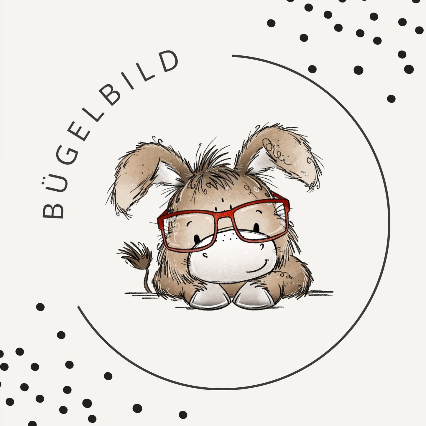 Bügelbild Kleines Eselchen 4 – Süßes Esel Motiv für Kinderkleidung
