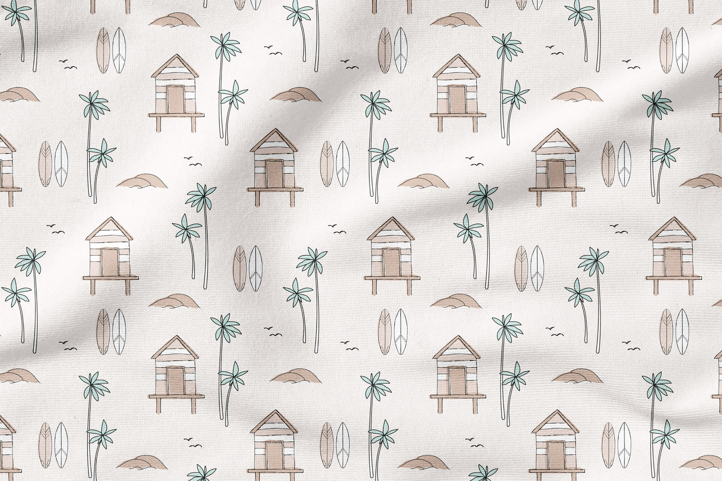 Beach House Beige | auf verschiedenen Stoffarten