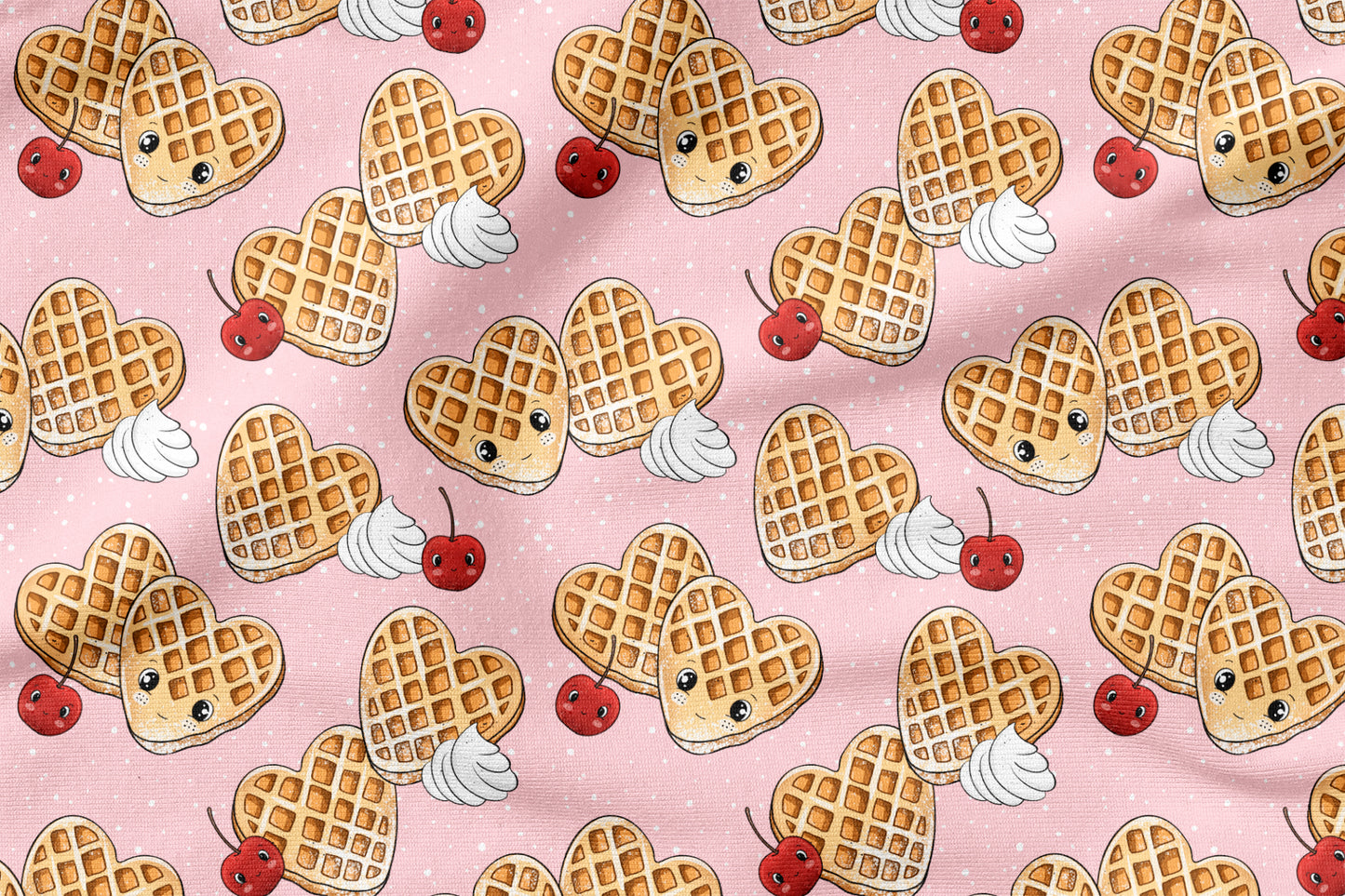 Herzwaffel | auf verschiedenen Stoffarten