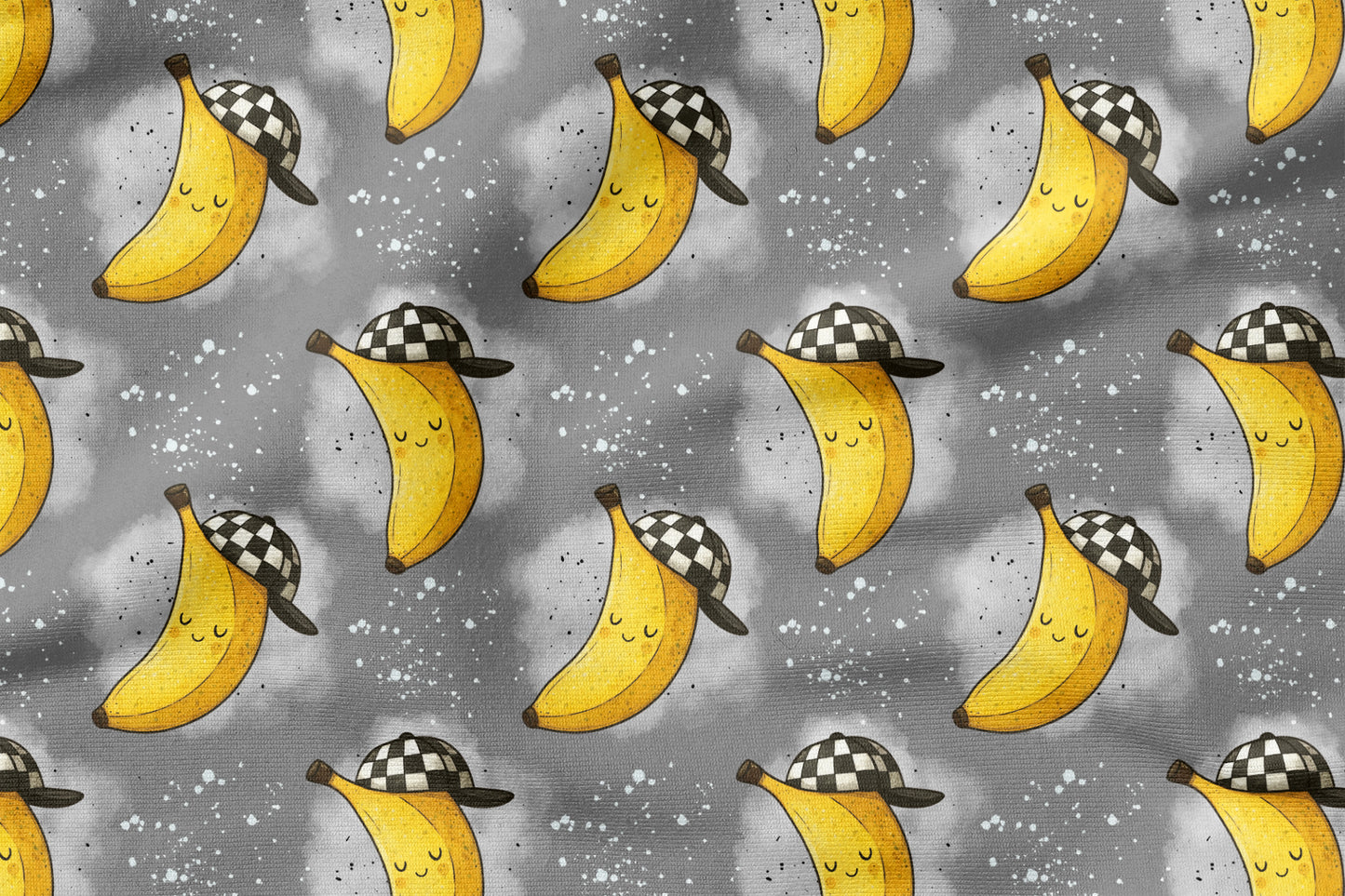 Stoffpaket Cool Banana Grau | auf verschiedenen Stoffarten