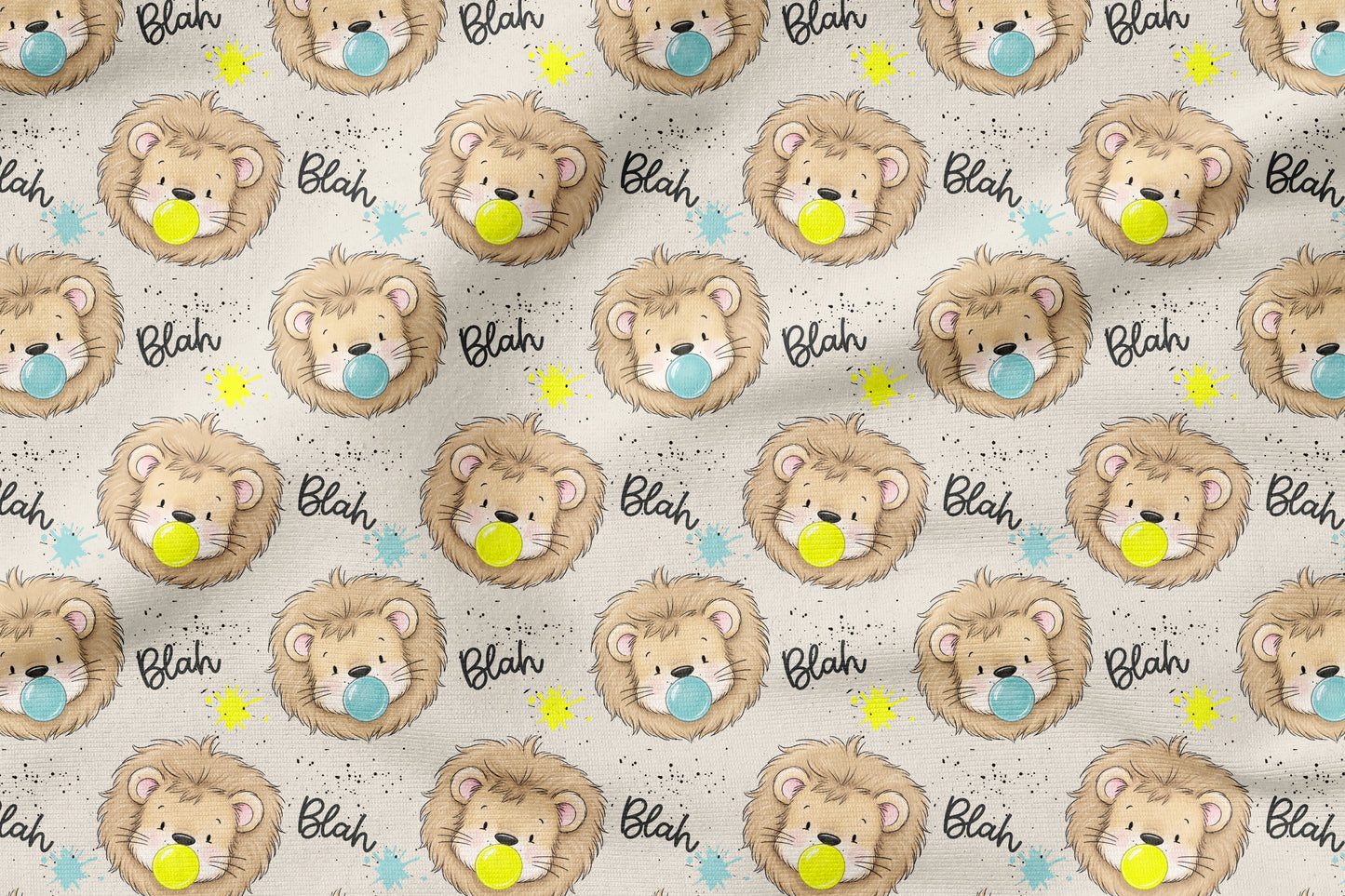 Bubble Roar Boy Beige | auf verschiedenen Stoffarten