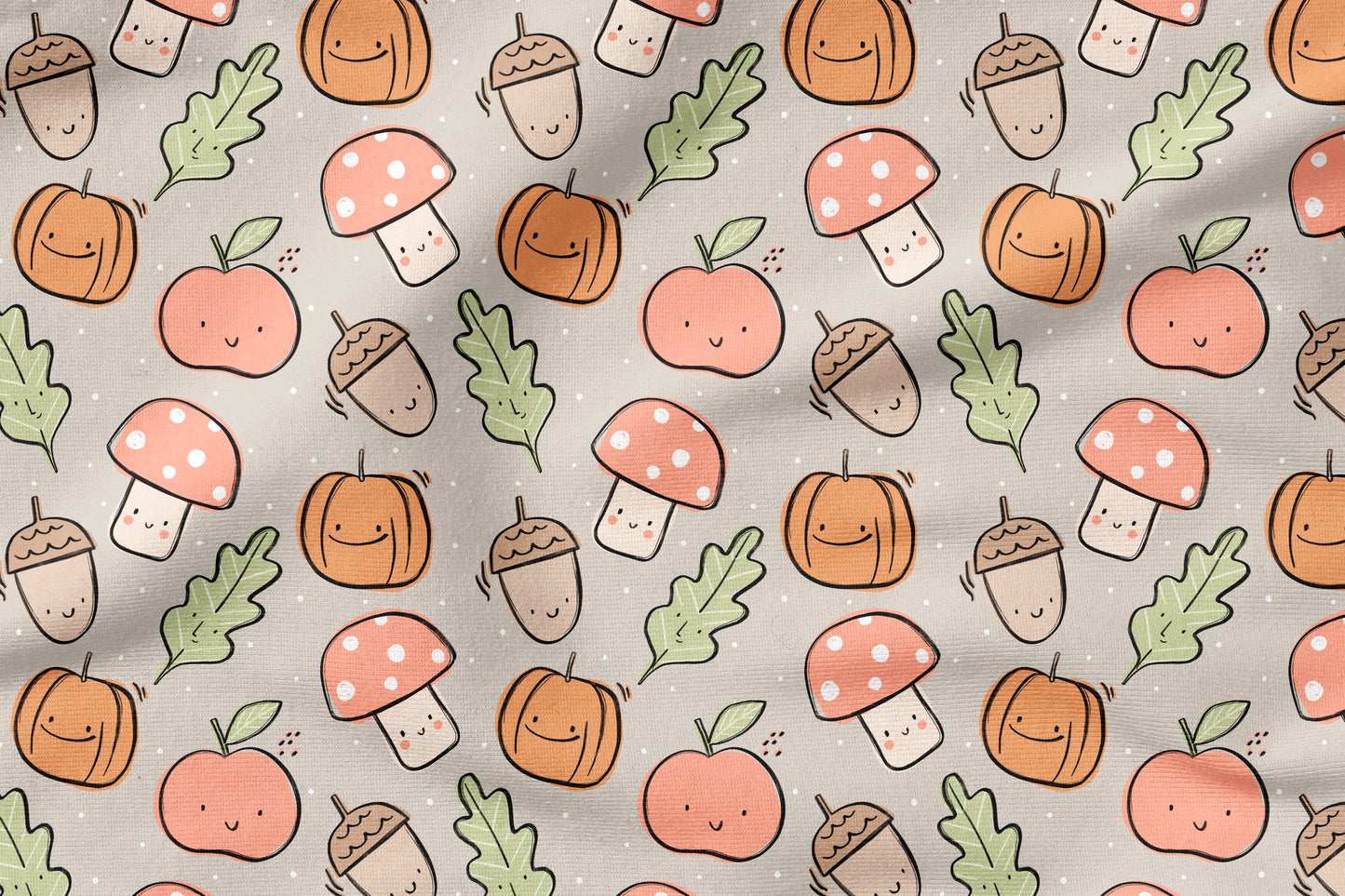Autumn Doodles | auf verschiedenen Stoffarten
