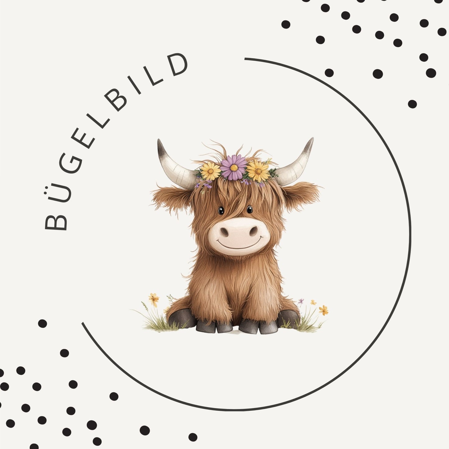 Bügelbild Highland Cow