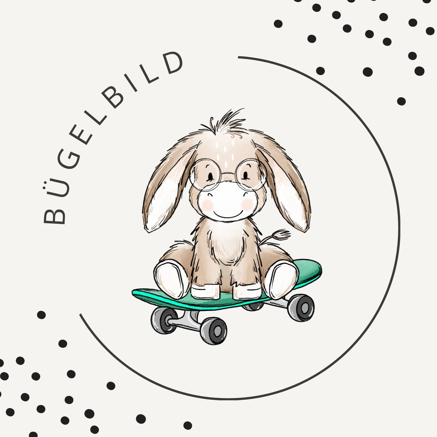 Bügelbild Eselliebe Boy Grid 1