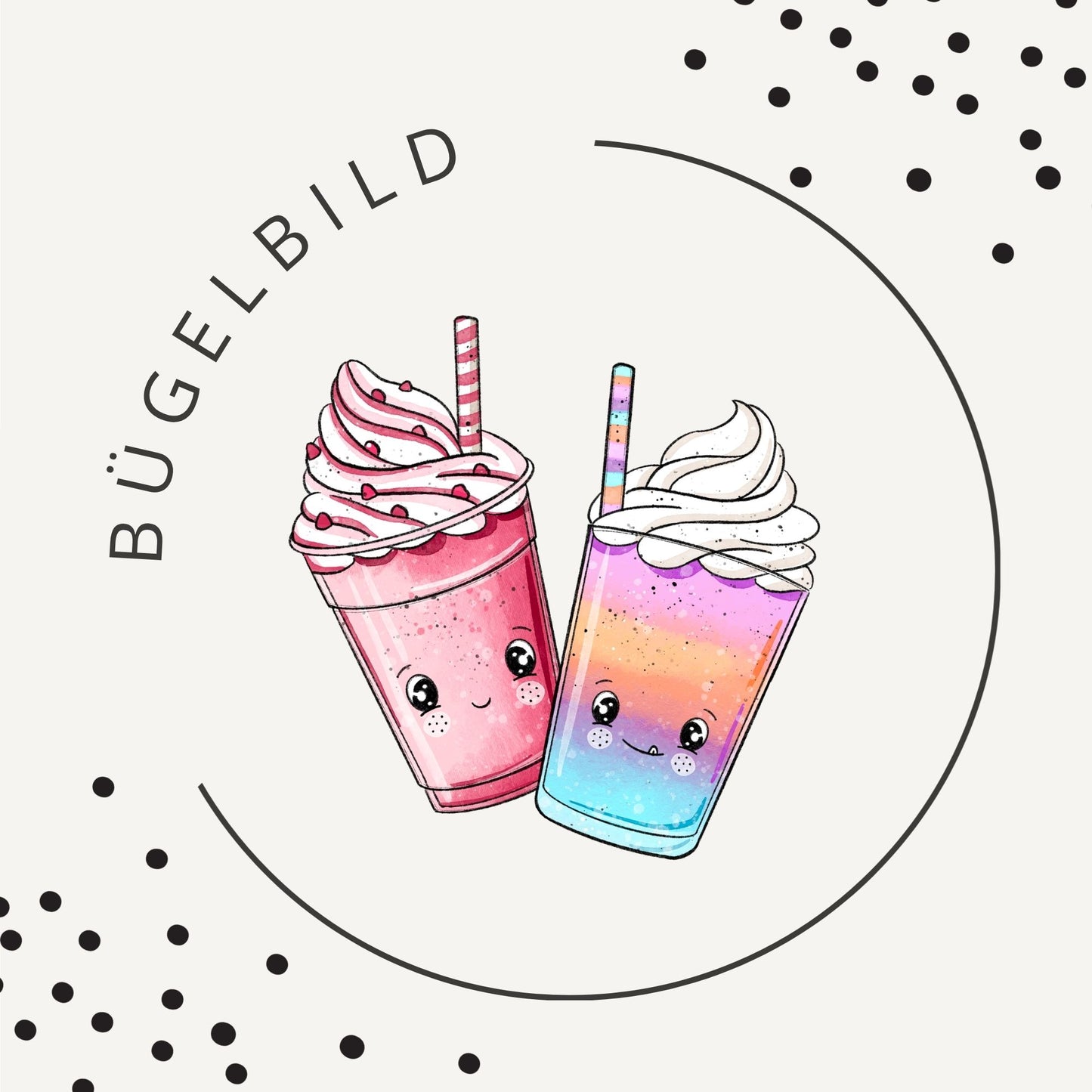 Bügelbild Milchshake