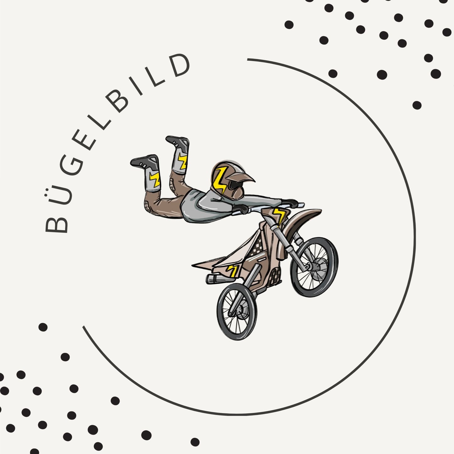 Bügelbild Dirt Bike Grün