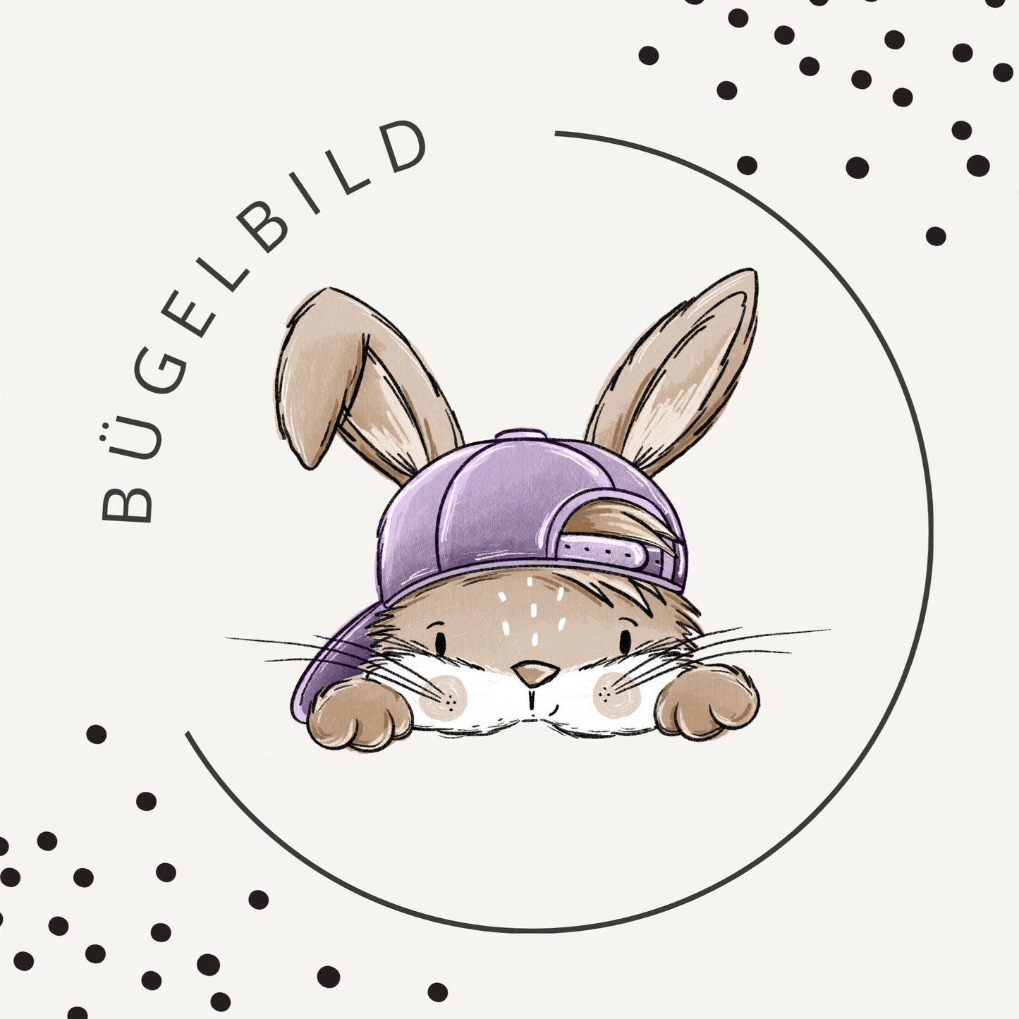 Skate Bunny Vibes Girl 2 – cooles Hasen Bügelbild für Kinder