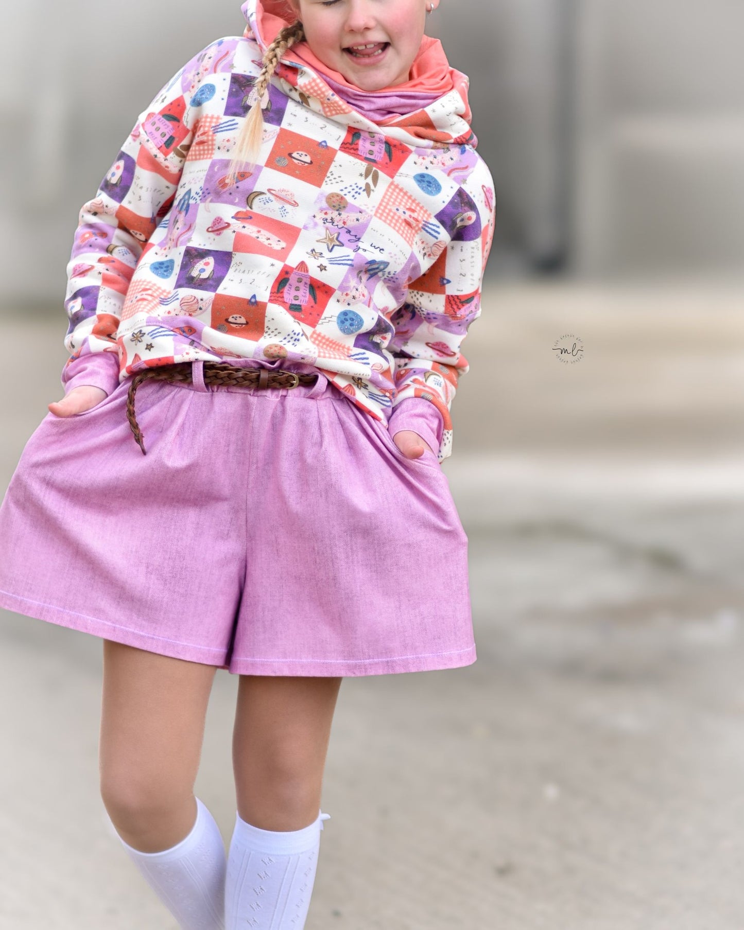 Cosmic Adventure Lila – Kinderstoff Weltall | verschiedene Stoffarten