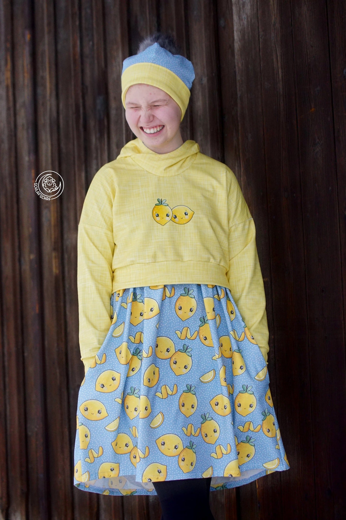 Sweet Lemons Bügelbild – süßes Zitronenmotiv für Kinderkleidung