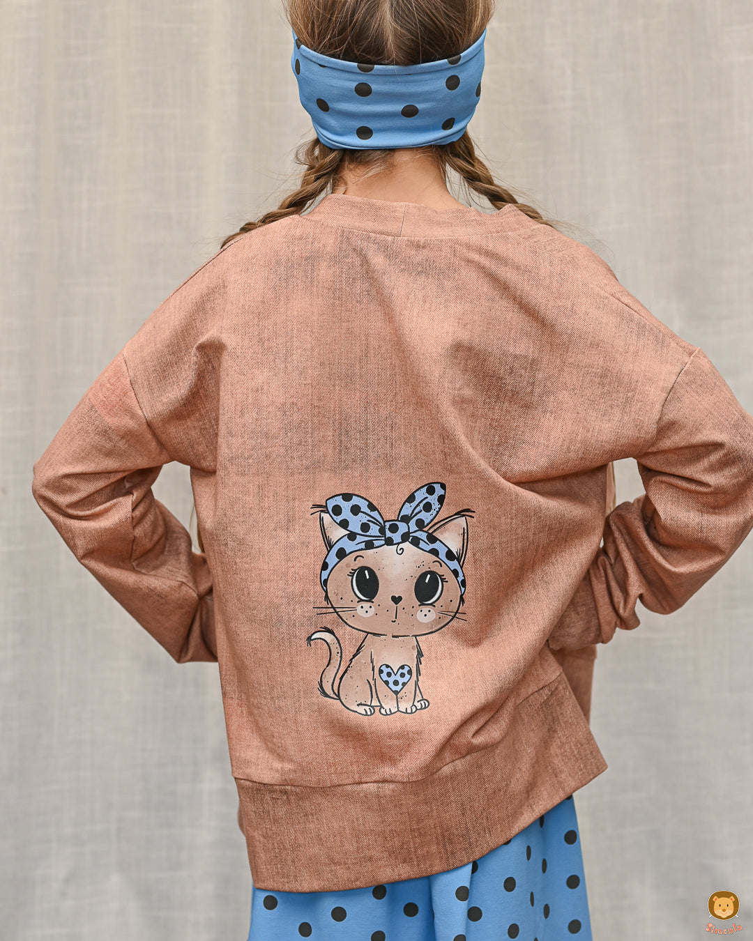 Bügelbild Dot Kitty Love – süßes Katzenmotiv mit Punkten & Herz
