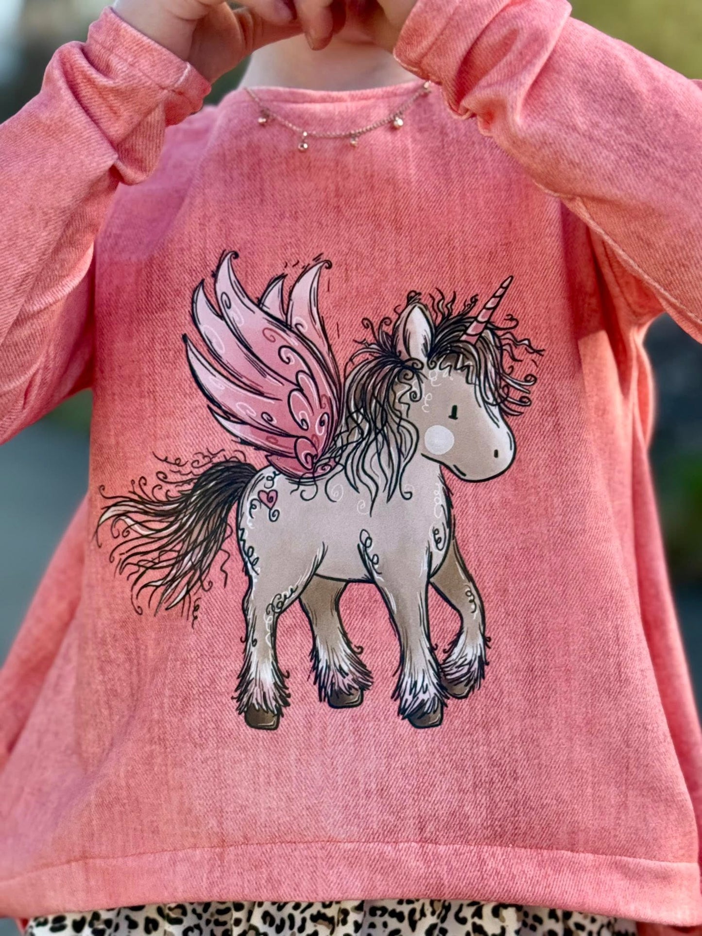 Bügelbild Einhornzeit Mauve – zartes Einhorn Bügelbild für Kinder