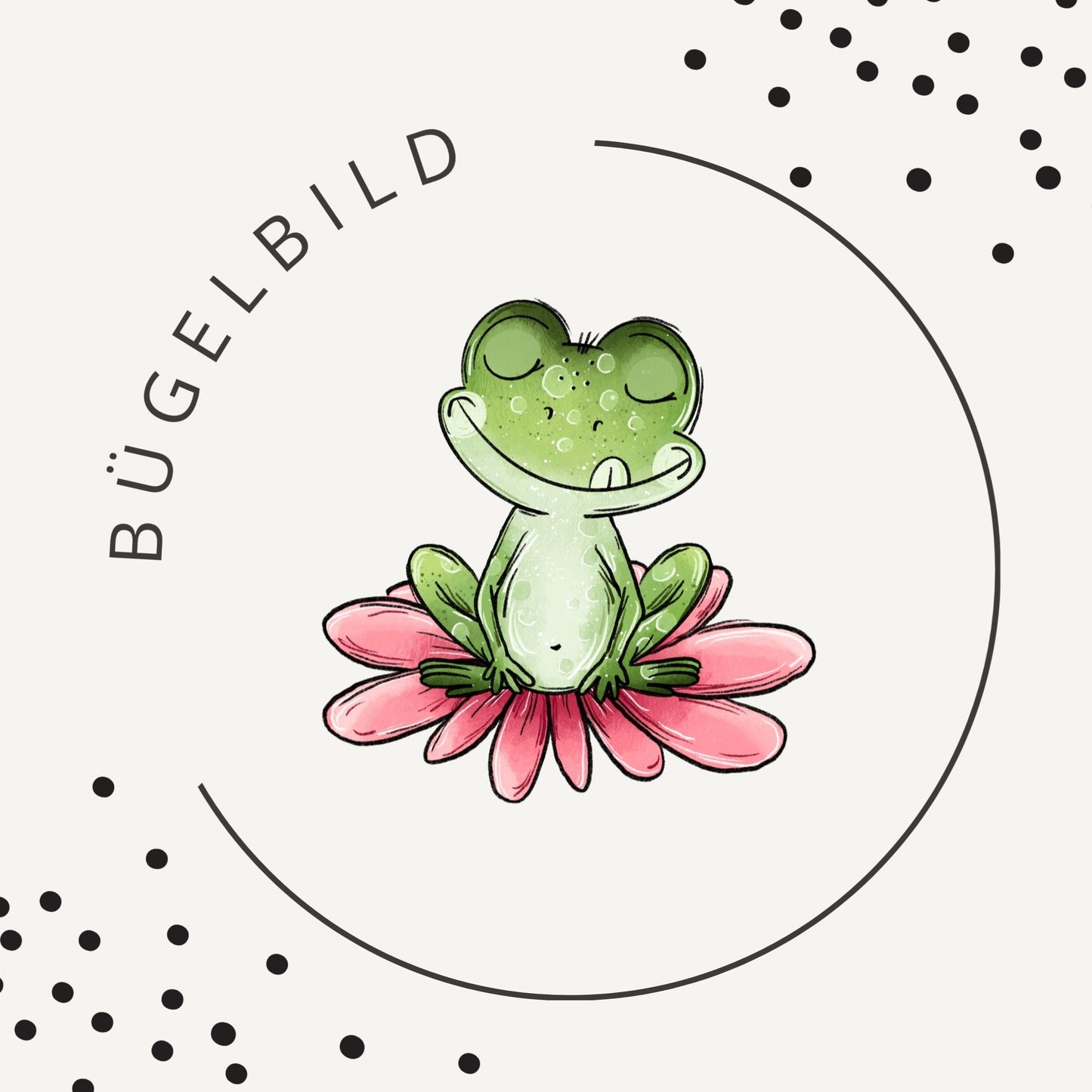 Bügelbild Froschtag Rosa 2