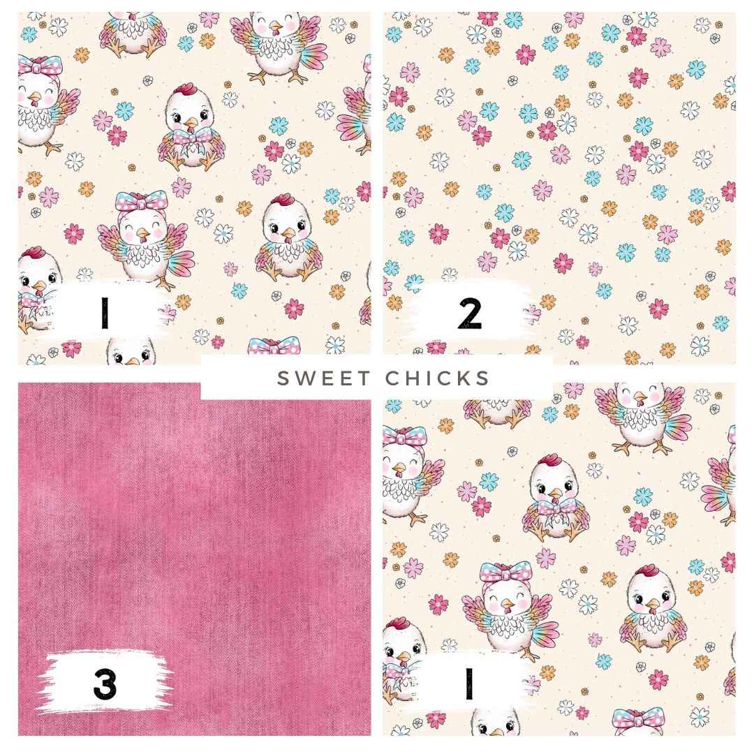 Stoffpaket Happy Sweet Chicks – süßer Küken Kinderstoff | verschiedene Stoffarten