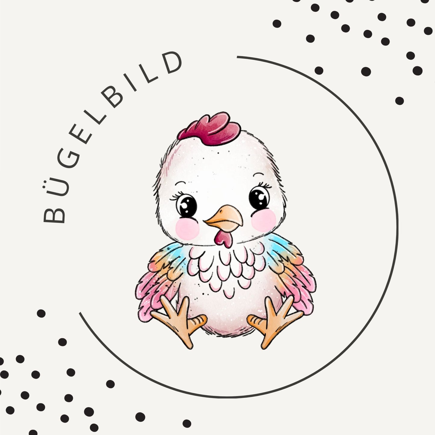 Bügelbild Sweet Chicks 4 – süßes Küken Motiv für Kinderkleidung & DIY