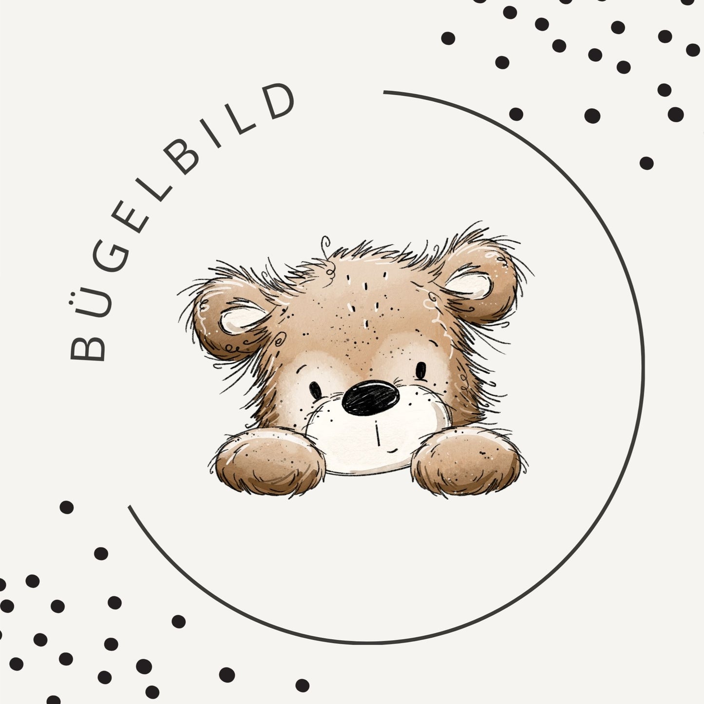 Bügelbild Bear Vibes 2 – Süßer Bär schaut hervor