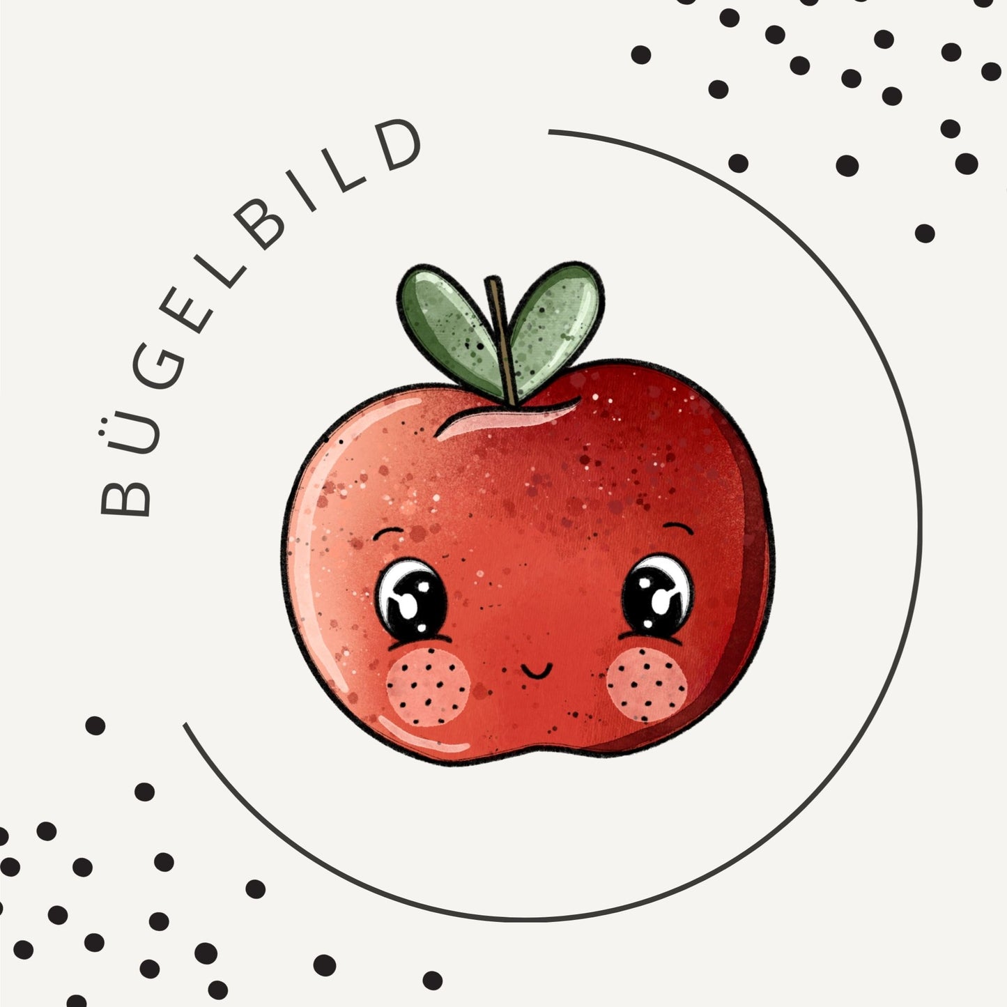 Sweet Apples Bügelbild – süßes Apfel Motiv für Kinderkleidung