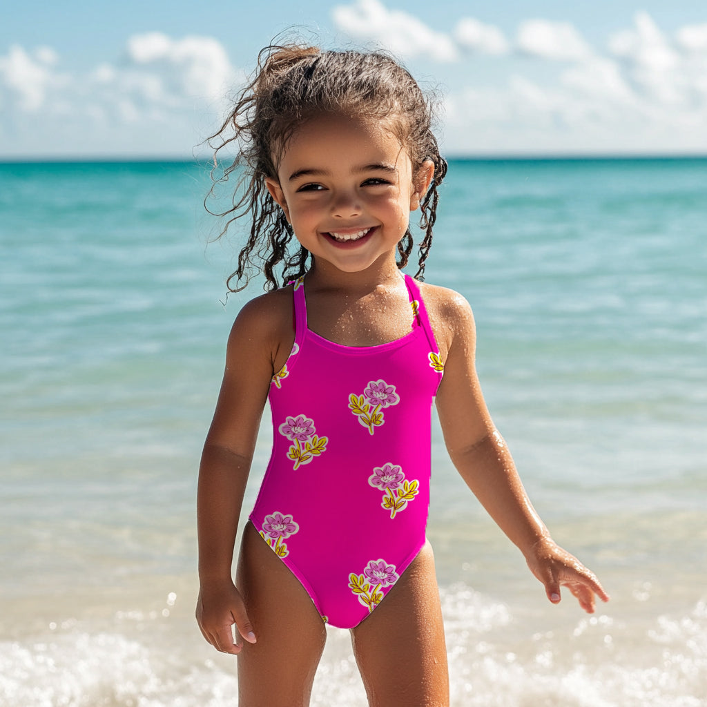 Safe Swim Blumen Pink | auf verschiedenen Stoffarten
