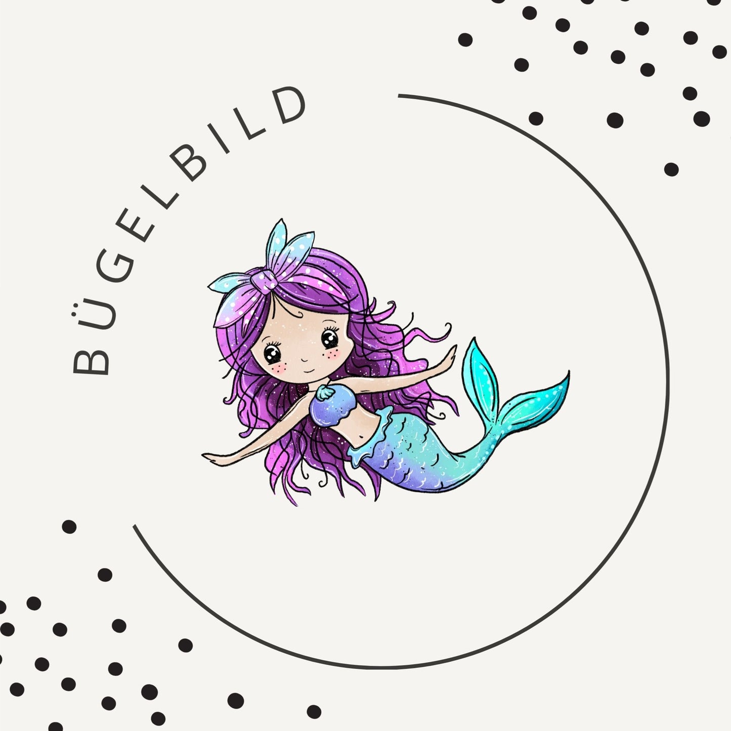 Bügelbild Mermaid Dreams Blau 1