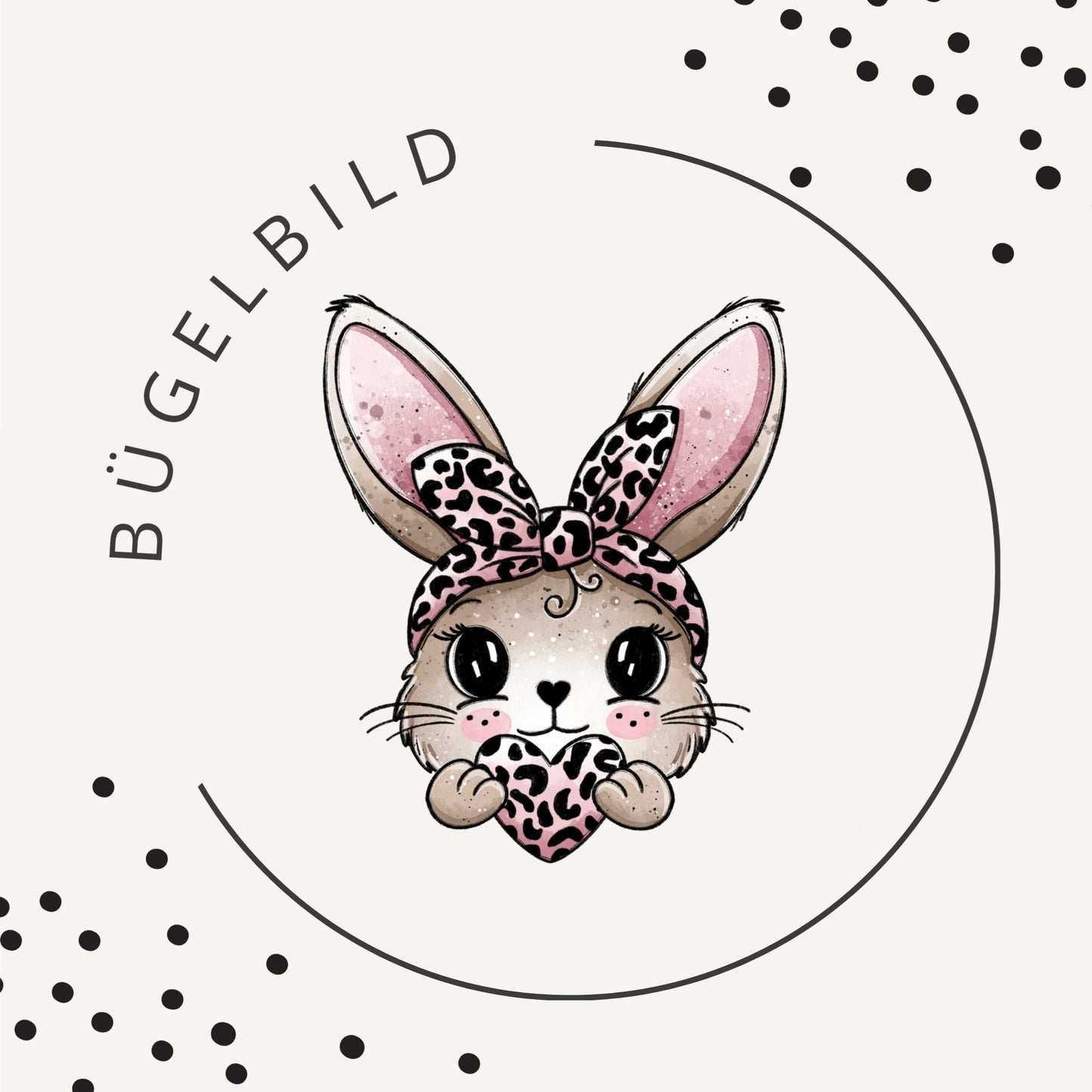 Bügelbild Leo Häschen 2 – süßes Häschen im Leo Look
