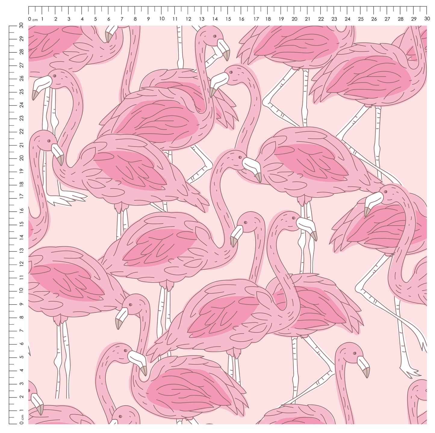 Flamingo Party Rosa | auf verschiedenen Stoffarten