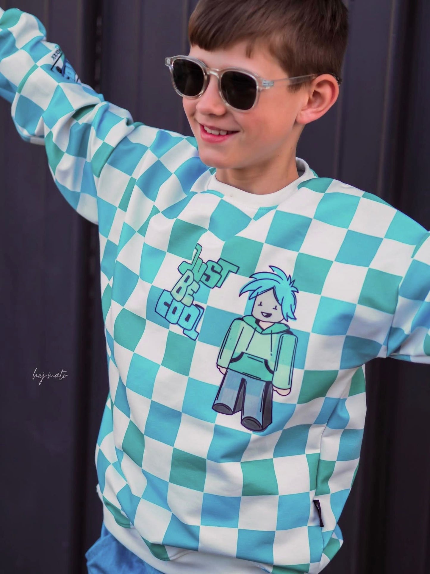 Bügelbild Bloxos Blau – Cooles Skater Motiv für Kinder