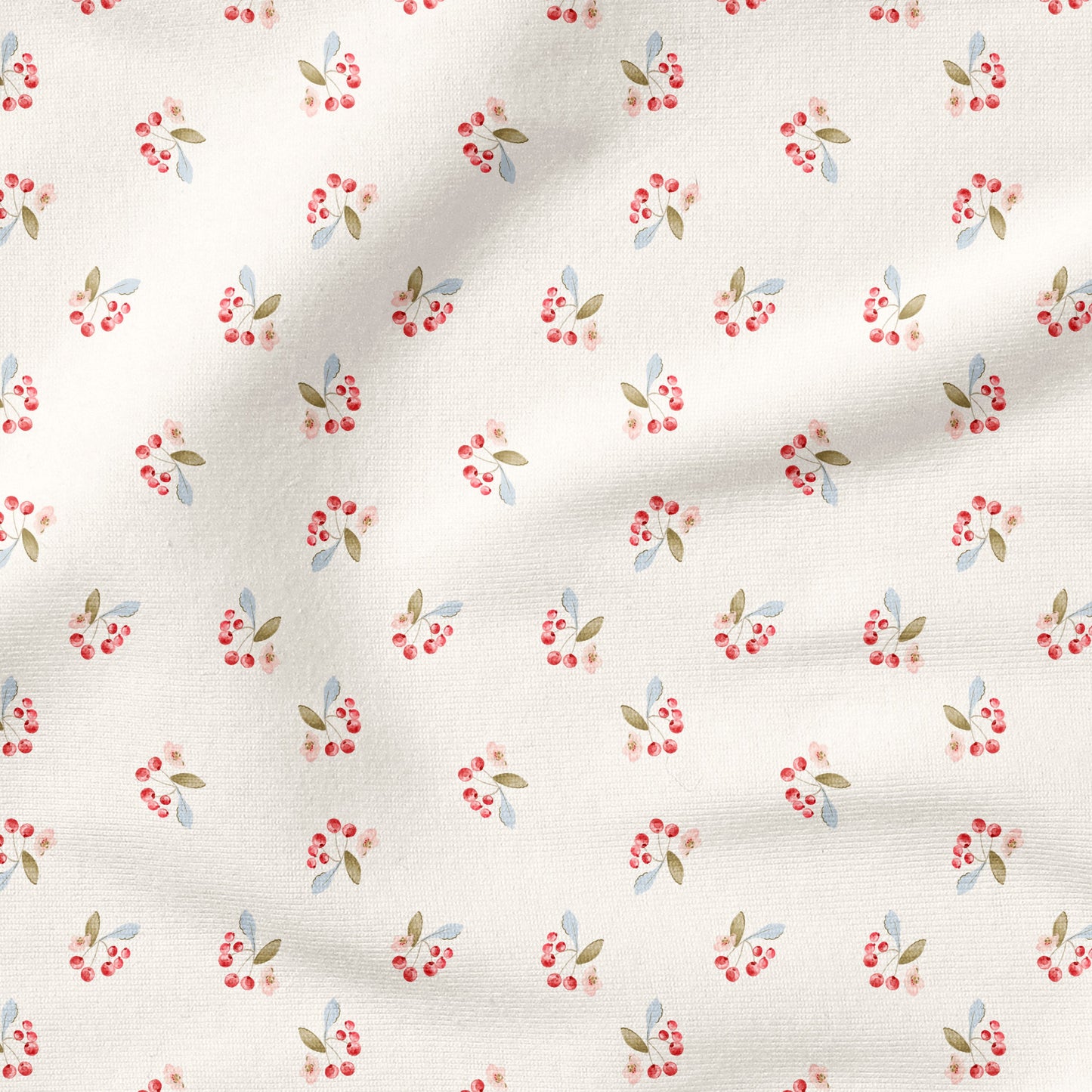 Swan Garden Dreams Beeren – zarter Blumenstoff mit Beeren | auf verschiedenen Stoffarten