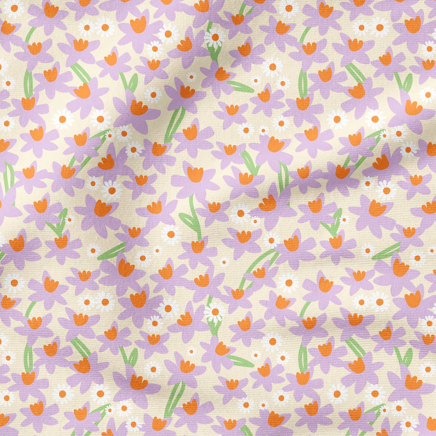 Darling Daffodils Creme – florales Design | auf verschiedenen Stoffarten