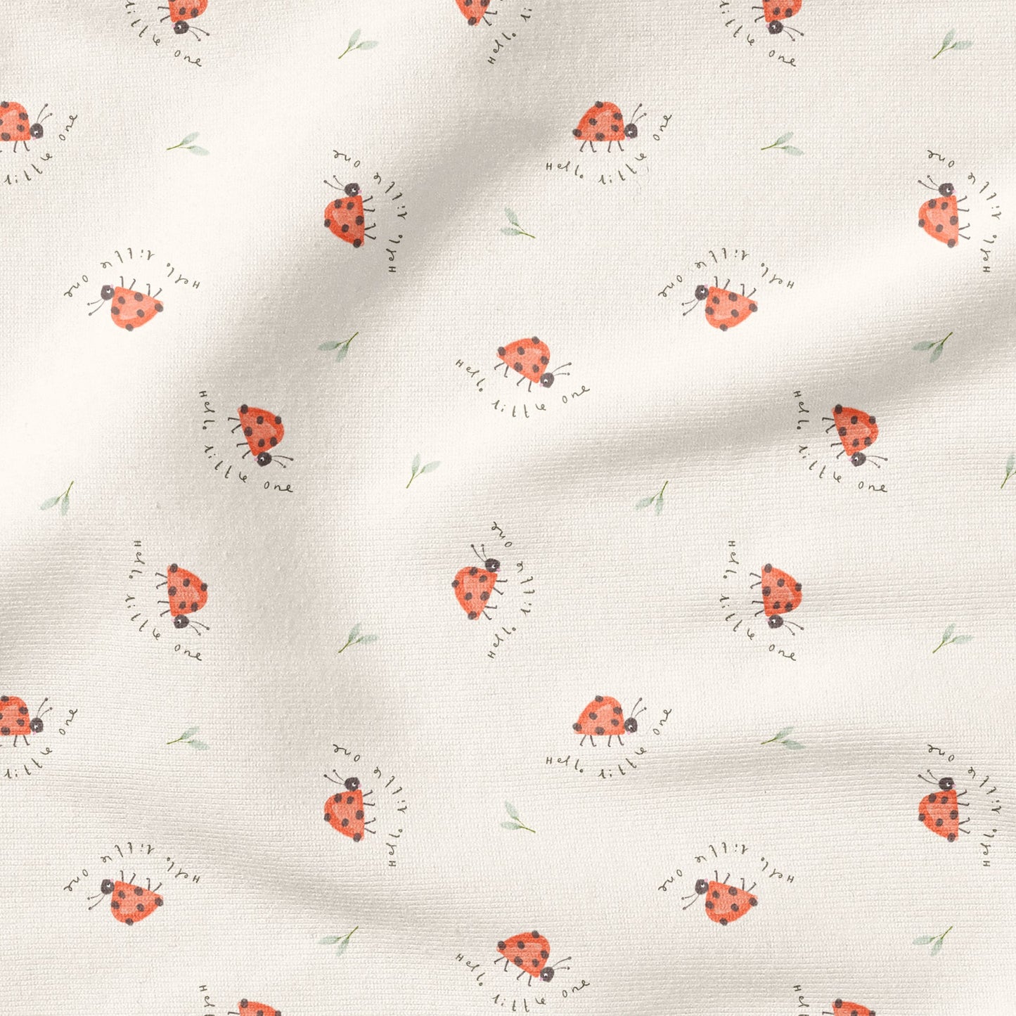 Little Ladybug Solo Creme | auf verschiedenen Stoffarten