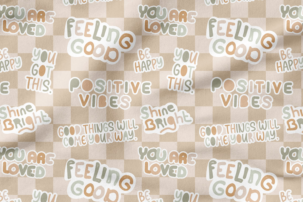 Feeling Good Beige | auf verschiedenen Stoffarten