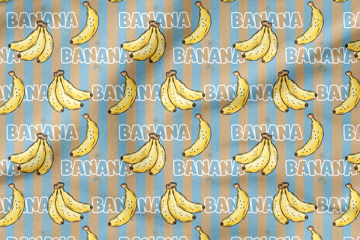 Banana Stripes | auf verschiedenen Stoffarten
