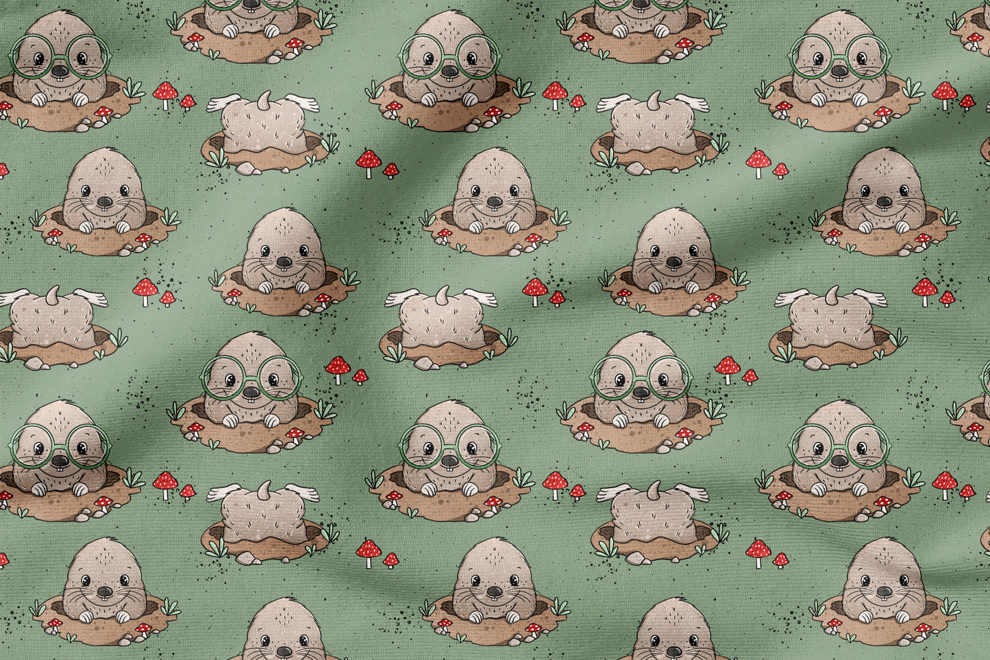 Kleiner Maulwurf – süßer Kinderstoff mit Tiermotiv | verschiedene Stoffarten