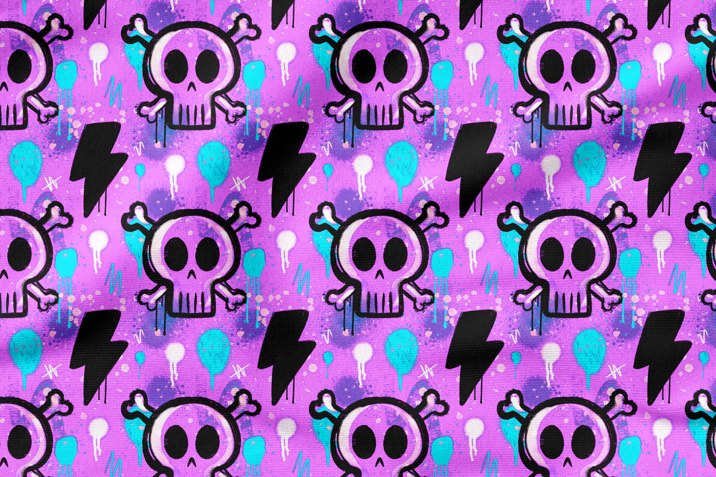 Skull Vibes – cooler Totenkopf Stoff | auf verschiedenen Stoffarten