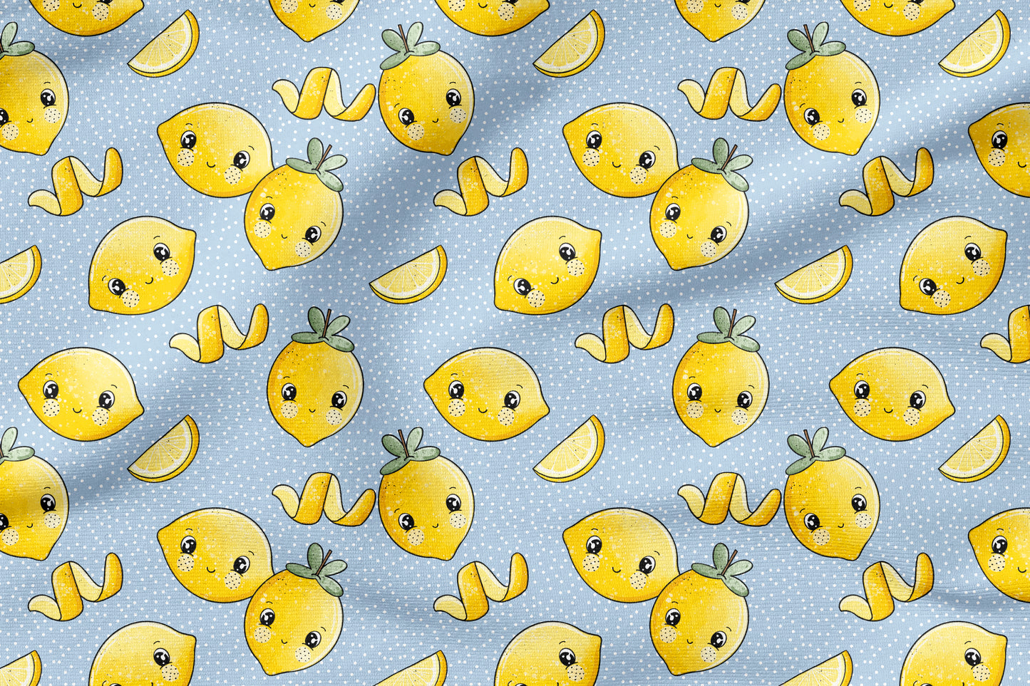 Sweet Lemons – Fruchtstoff in Gelb & Blau | verschiedene Stoffarten