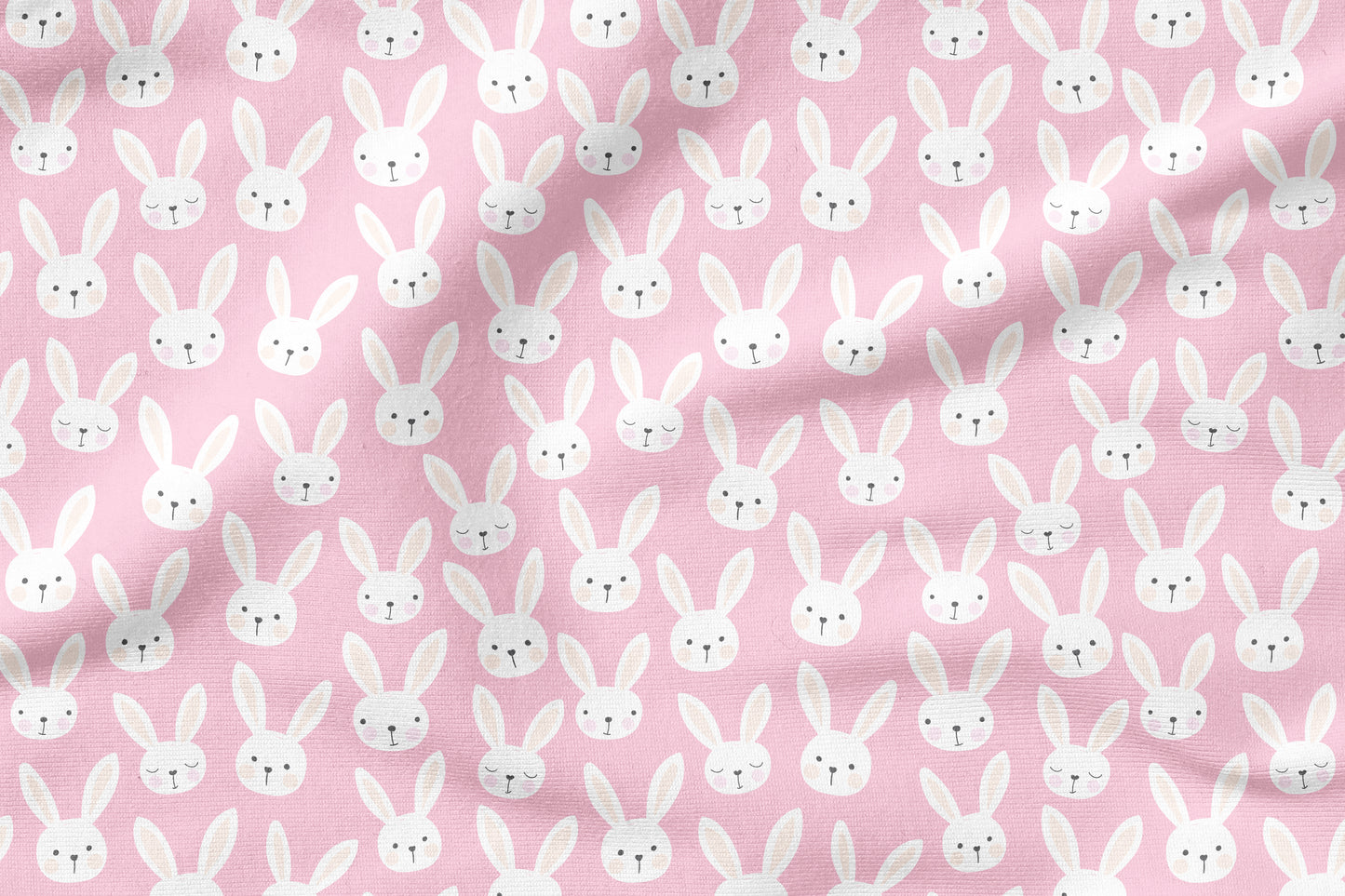 Kleine Hasenliebe Rosa – süßes Hasen Design | auf verschiedenen Stoffarten