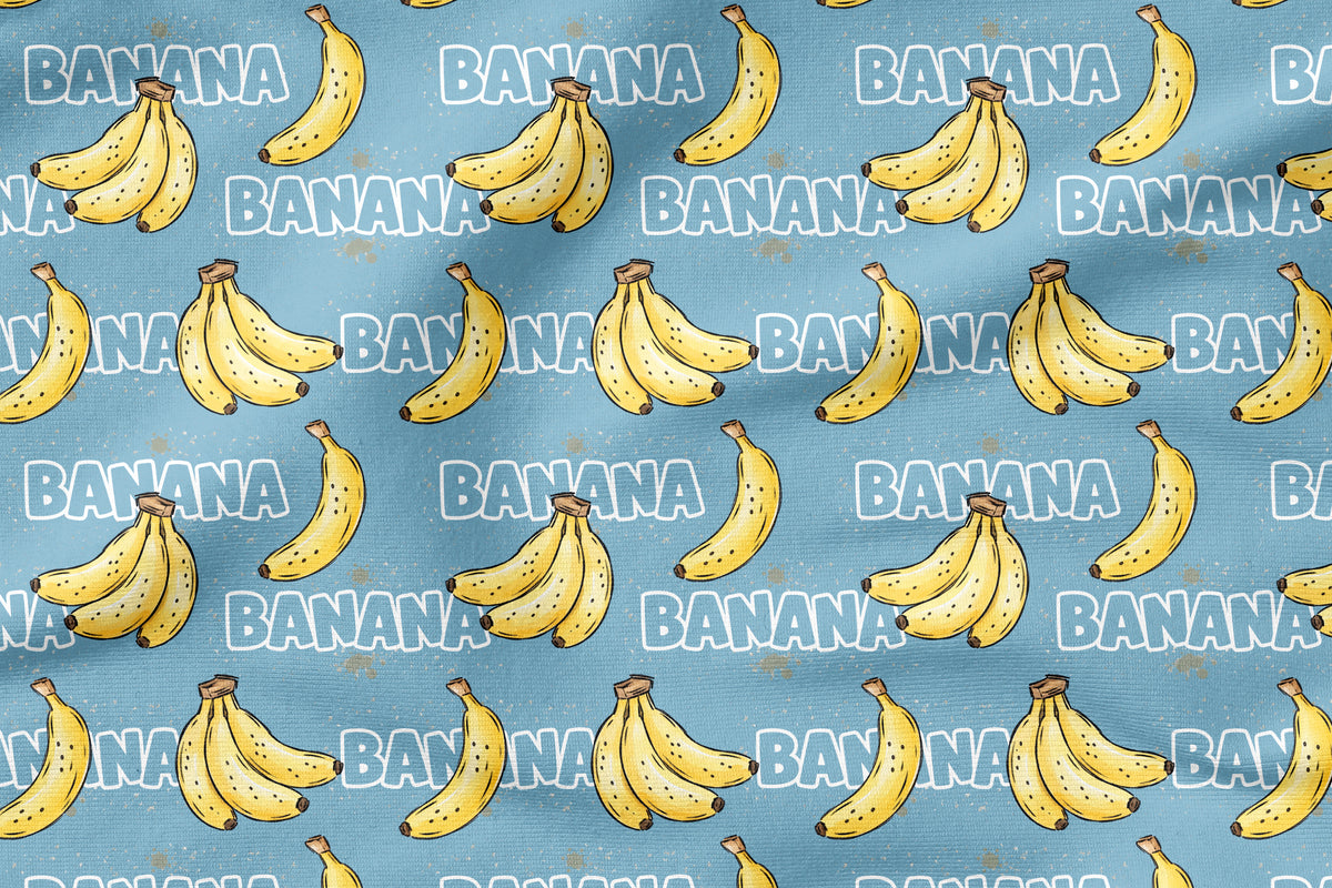 Banana Blau | auf verschiedenen Stoffarten