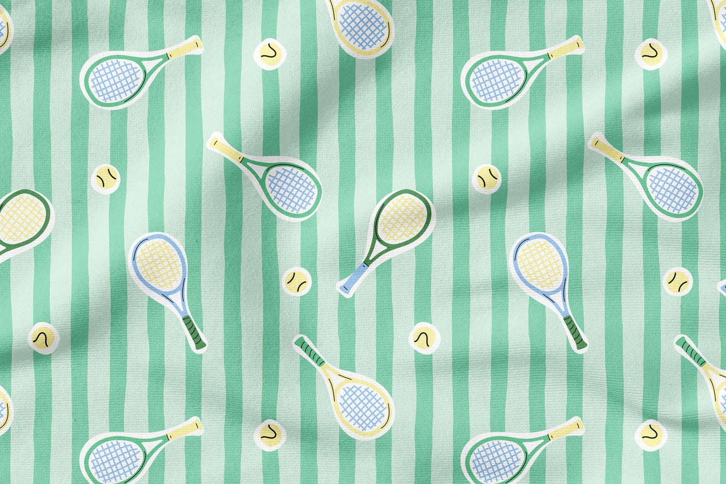 Tennis Time – sportliches Design | auf verschiedenen Stoffarten