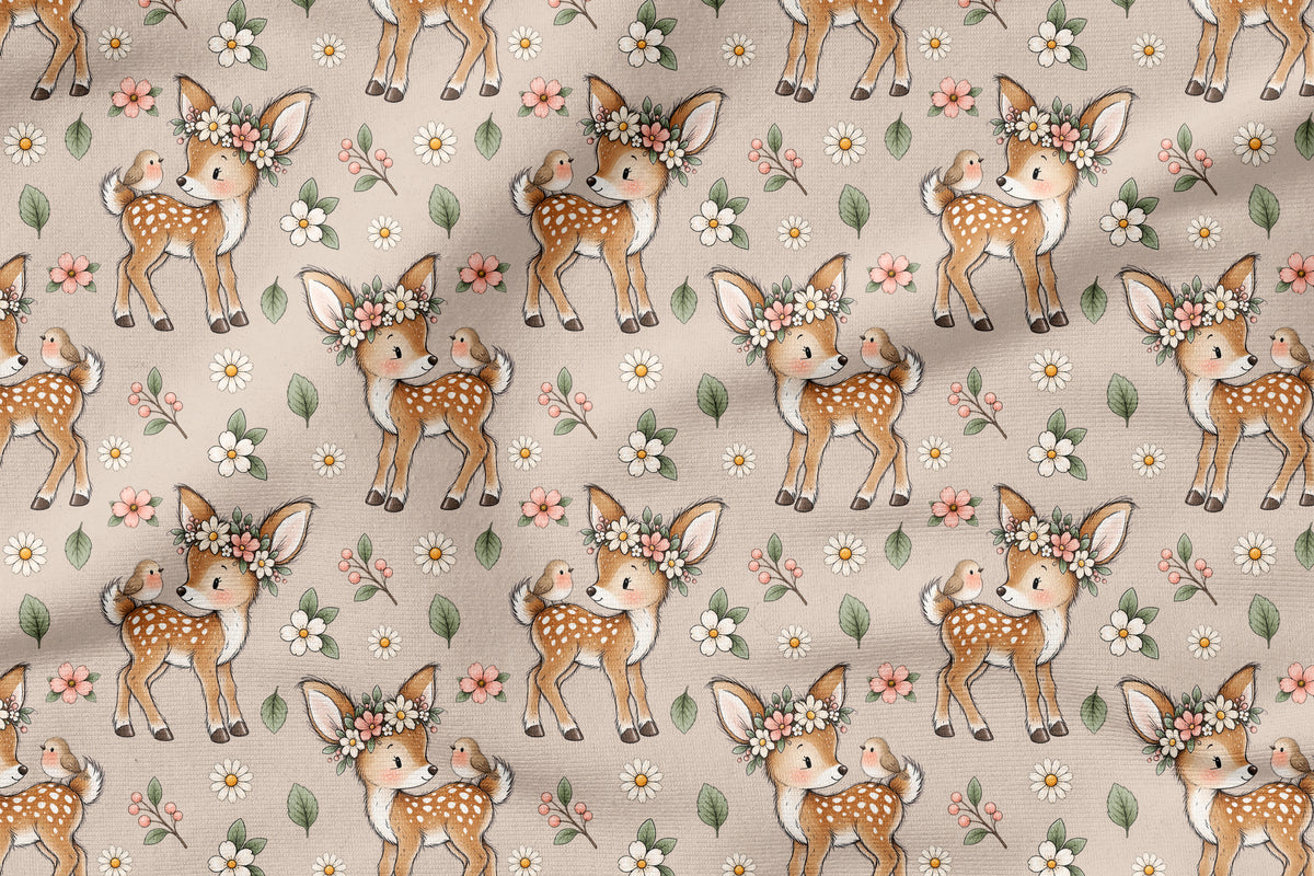 Fawn in Bloom Braun | auf verschiedenen Stoffarten