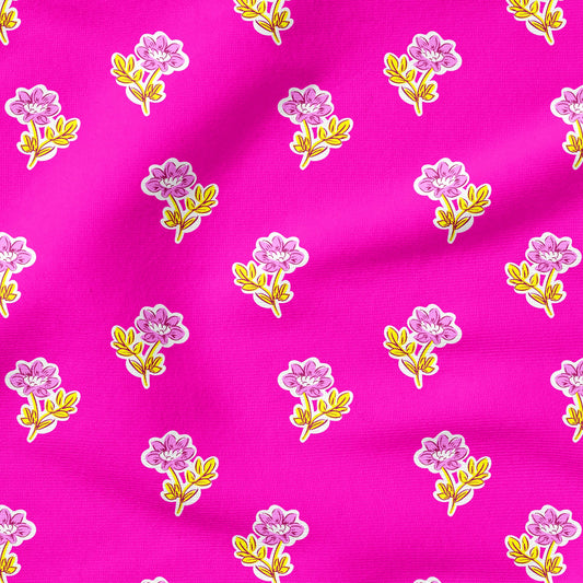 Safe Swim Blumen Pink | auf verschiedenen Stoffarten
