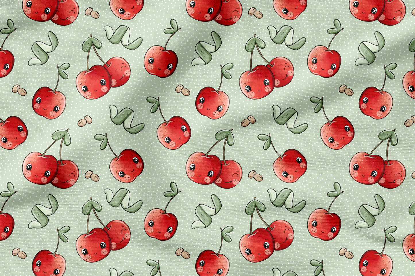 Sweet Cherrys – Fruchtstoff in Rot & Grün | verschiedene Stoffarten