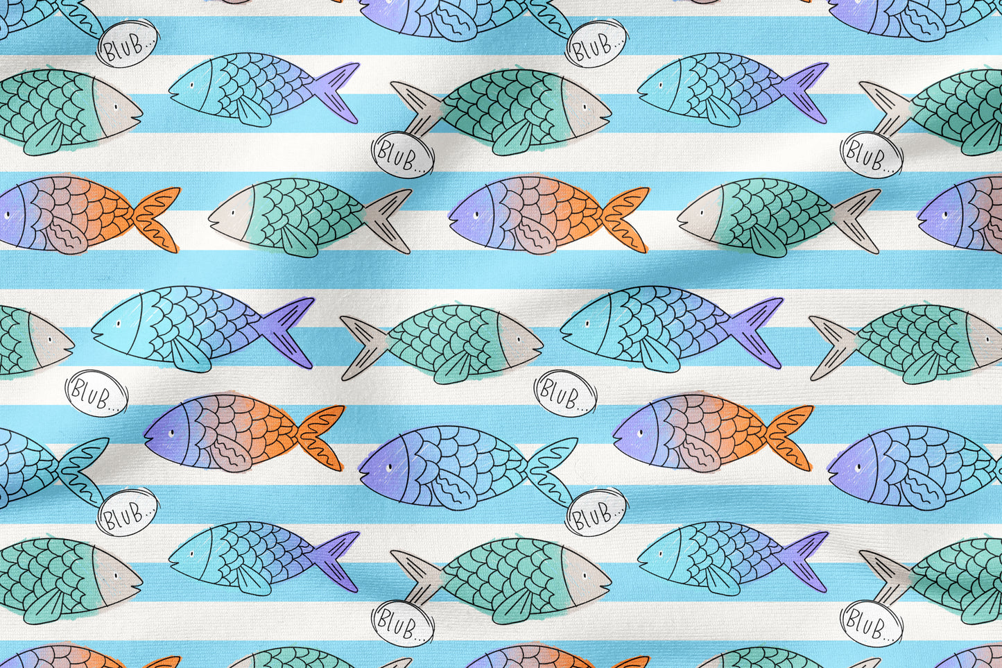Fish & Stripes | auf verschiedenen Stoffarten
