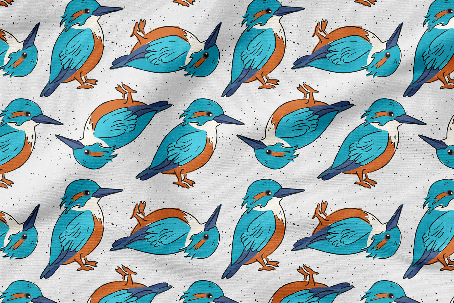 Kingfisher Tales Grau | auf verschiedenen Stoffarten