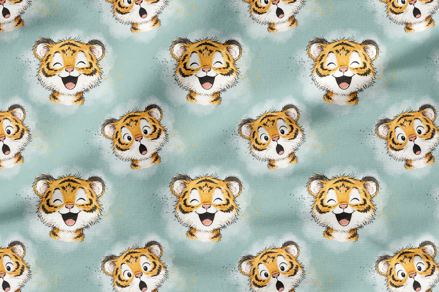Stoffpaket Tiger Taps Mint | auf verschiedenen Stoffarten