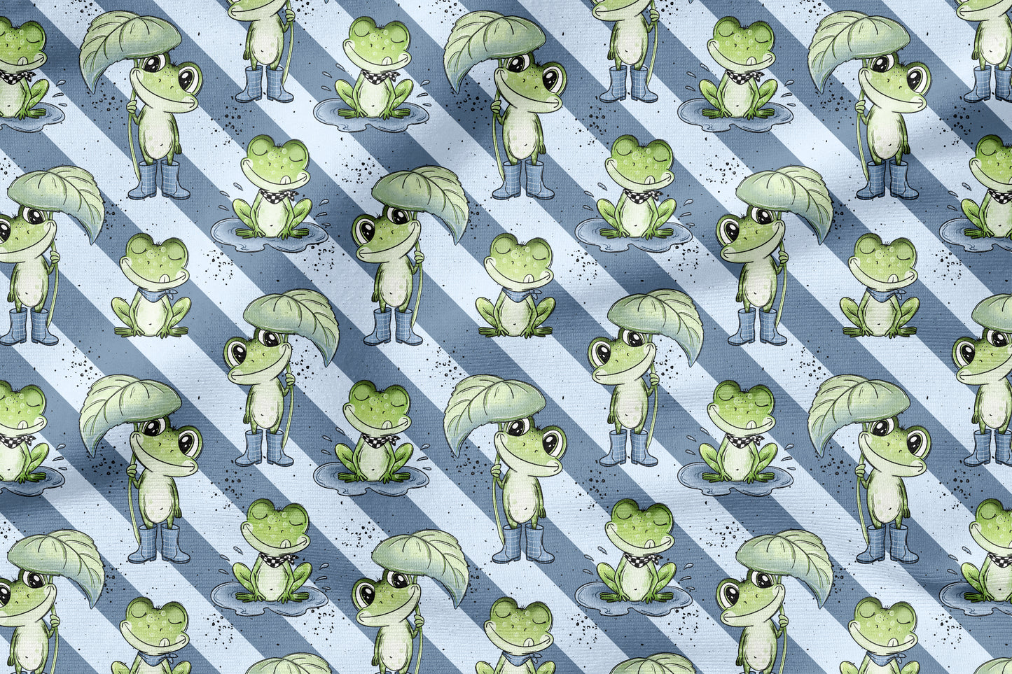 Froschtag Streifen | auf verschiedenen Stoffarten