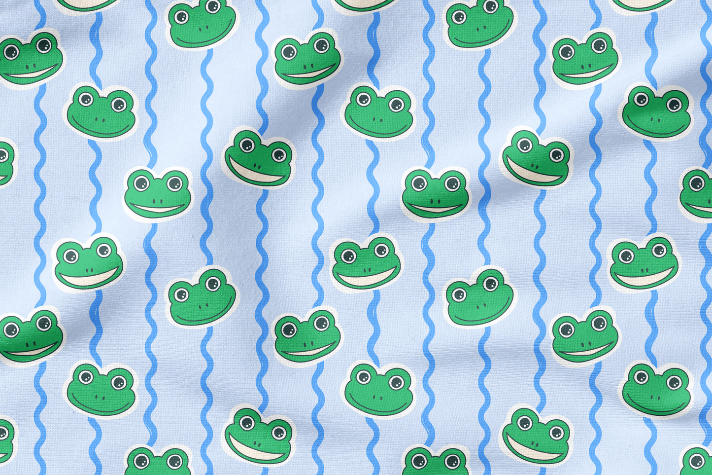 Froggy Waves | auf verschiedenen Stoffarten