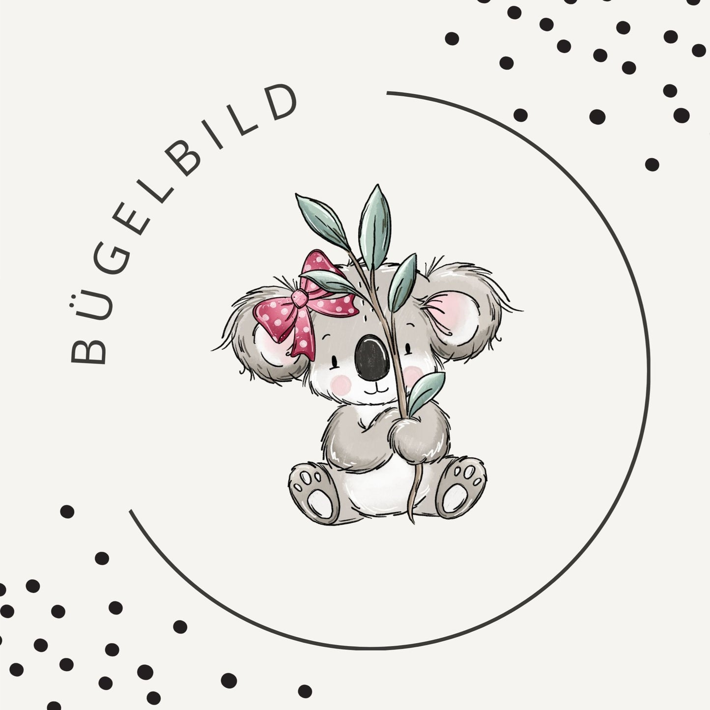 Bügelbild Koalatag Rosa 1