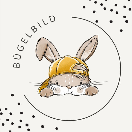 Skate Bunny Vibes Girl 1 – cooles Hasen Bügelbild für Kinder