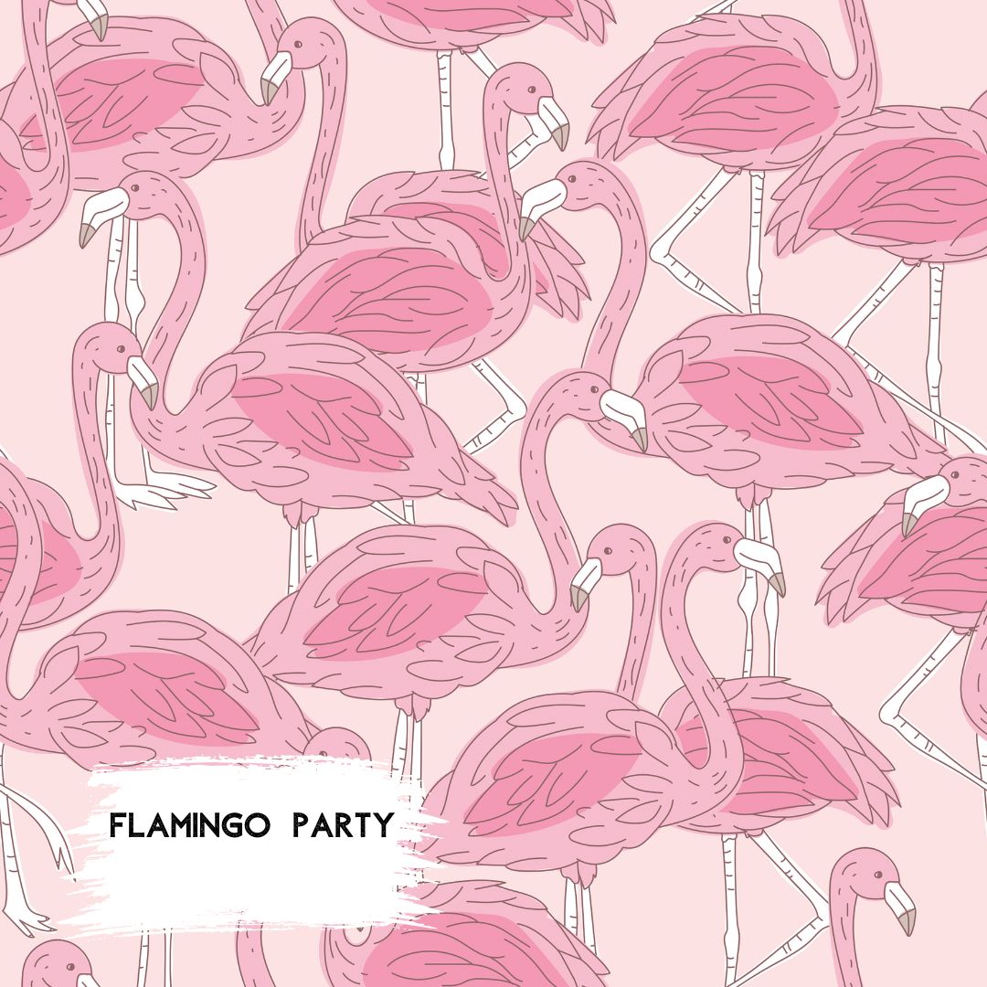 Flamingo Party Rosa | auf verschiedenen Stoffarten