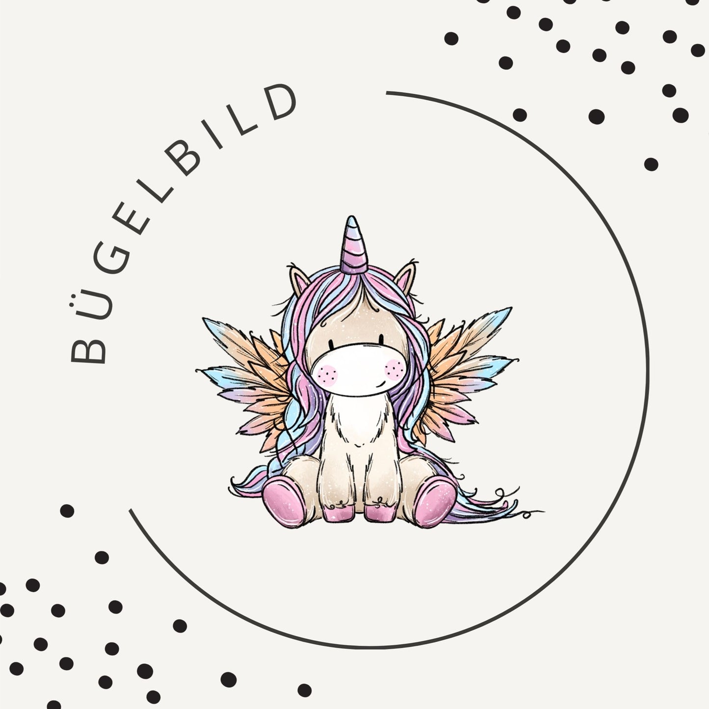 Bügelbild Einhornliebe 1