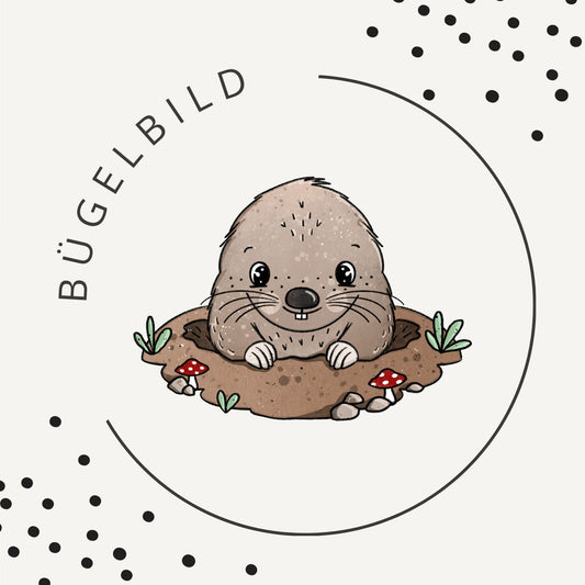 Bügelbild Kleiner Maulwurf 1 – süßes Waldtier für Kinder